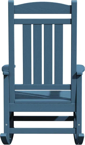 Miniatura 11 de KINGYES Mecedoras de polietileno de alta densidad para exteriores, sillas mecedoras para patio con soporte de 330 libras, balancín suave para porche
