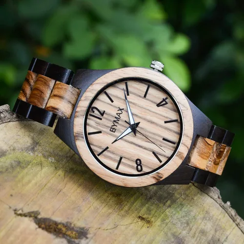 Miniatura 6 de Bymax - Reloj de pulsera analógico de cuarzo japonés hecho a mano con caja de regalo