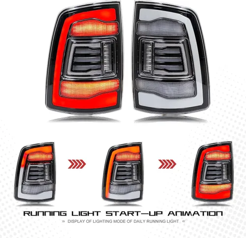Miniatura 4 de inginuity time Luces traseras LED blancas transparentes para Dodge RAM 1500 2009-2018 y 2010-2018 RAM 2500/3500 Facelift 4ª generación Lámparas