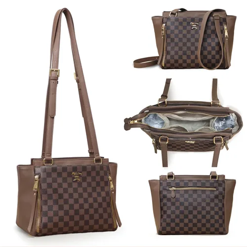 Miniatura 12 de Miss Fong - Bolso pequeño cruzado para pañales, bolsos cruzados para pañales, bolso para pañales con 7 bolsillos, 2 bolsillos aislados y correa