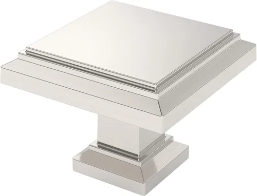 Miniatura 64 de Alzassbg - Paquete de 10 tiradores de gabinete de níquel negro cepillado de 3 pulgadas (76mm) con agujero central, manijas de gabinete de cocina