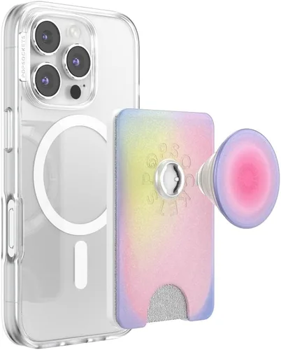 Miniatura 4 de PopSockets Billetera para teléfono con agarre expandible, soporte para tarjetas de teléfono, compatible con carga inalámbrica, cartera compatible