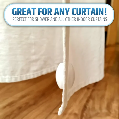 Miniatura 7 de Pesos magnéticos potentes anti-soplado para cortina de ducha para una experiencia de baño sin salpicaduras - Envueltos en silicona 360° - Nunca se
