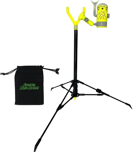 Miniatura 8 de FISHIN' STIX - Kit listo para pescar, incluye soporte para caña de 30 pulgadas, trípode de soporte todo terreno y alarma de mordida