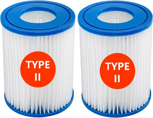 WuYan Paquete de 2 filtros de piscina compatibles con cartucho tipo II, filtro de repuesto compatible con bomba de filtro de spa Lay Z