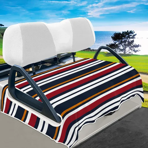 Miniatura 14 de YOKYHOM Fundas de asiento de carrito de golf para carritos de 2 y 4 pasajeros, manta suave de toalla de asiento que protege del calor, el frío
