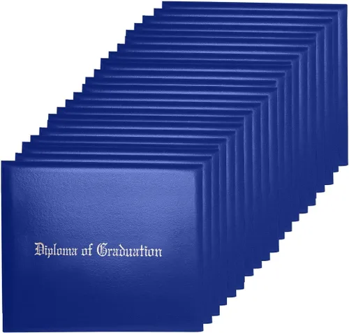 Miniatura 23 de Funda para diploma de 8.5 x 11 pulgadas, certificado acolchado de cuero sintético de graduación (negro)