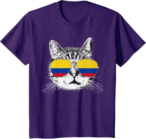 Miniatura 25 de Camisa de bandera de Colombia, orgullo colombiano, gato, hombres, mujeres, niños, camiseta de regalo