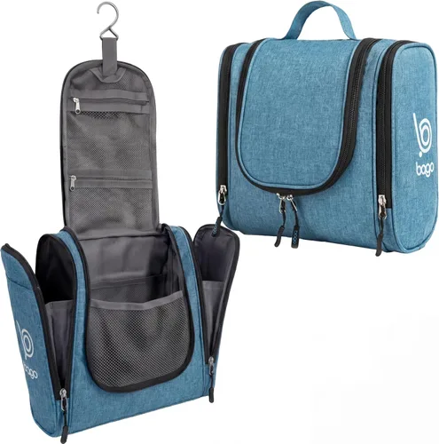 Miniatura 19 de Bolsa de Aseo de Viaje Bago Bolsa de Aseo Impermeable Colgante Bolsa de Aseo Grande para Baño y Viaje Organizador de Bolsa de Artículos de Tocador