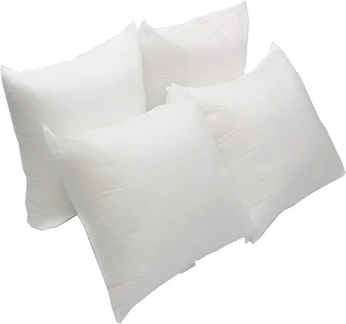 Miniatura 7 de Mybecca Paquete de 4 Almohadas, Poliéster & Mezcla de poliéster, Blanco, 12" x 12
