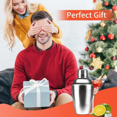 Miniatura 7 de Zrorgons - Coctelera de acero inoxidable, mezclador clásico de martini con colador integrado, perfecto para regalo de bar en casa o camarero