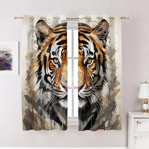 Miniatura 82 de Cortinas de cocina de hojas de arce otoñales para ventanas, hojas verdes y rojas sobre cenefas opacas negras, tratamientos de ventana de poliéster