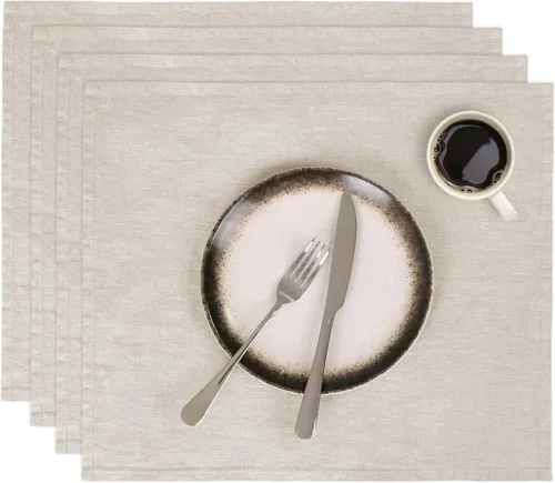 Miniatura 30 de Paños de cocina de lino de Linen World 14 x 28 pulgadas, juego de 6 paños de cocina y té decorativos, paños de cocina de lino europeo lavados