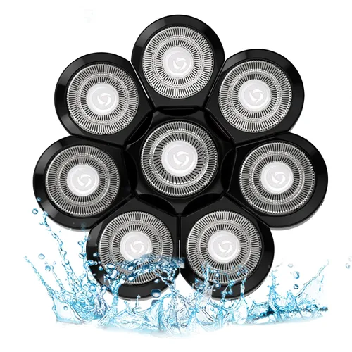 Cabezales de repuesto para afeitadora eléctrica 8D – 8 cuchillas, repuesto de cuchillas rotativas universales de acero inoxidable para afeitadora de