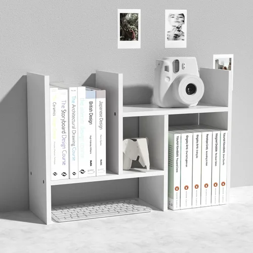 Miniatura 11 de MASAKA B&W - Organizador de escritorio de almacenamiento Kawaii para tu espacio de escritorio, estante de exhibición para plantas Double H, estante