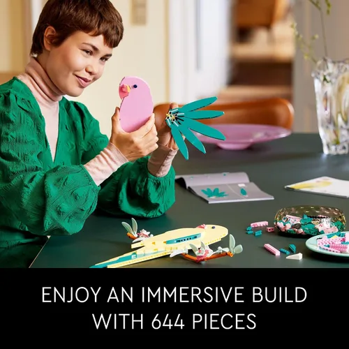 Miniatura 4 de LEGO Art La colección Fauna – Guacamayos, Arte de Pared Natural para Decoración de Sala de Estar, Idea de Decoración para Oficina en Casa, Actividad