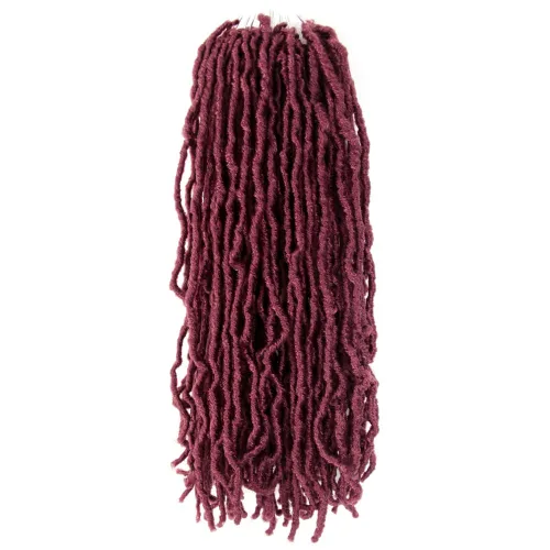 Miniatura 16 de Niseyo Rastas de pelo sintético de ganchillo de 24 pulgadas, 6 paquetes de extensiones de cabello sintético lacio de ganchillo largo