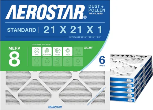 Miniatura 8 de Aerostar MERV 13-4 filtros plisados para HVAC, hornos y aire acondicionado, elimina bacterias, polvo, gérmenes del resfriado y la gripe, pelusas