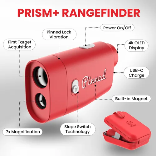 Miniatura 2 de Pinned Prism Slope Golf Rangefinder - Golf Distance Rangefinder with Slope - USB Rechargeable, Pinned Locked Vibration Laser Range Finder - Range