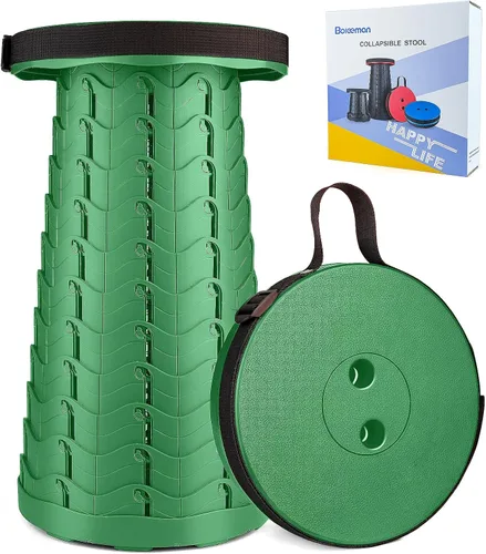 Miniatura 14 de Boreeman Taburete plegable mejorado, ligero pero más resistente, con capacidad de carga, 400 libras, taburete plegable portátil para camping, pesca