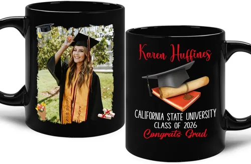 Miniatura 13 de Ever A Global Pandemic Couldn't Stop Me Taza de café de regalo para amigos graduados, taza de café negra de graduación personalizada con nombre
