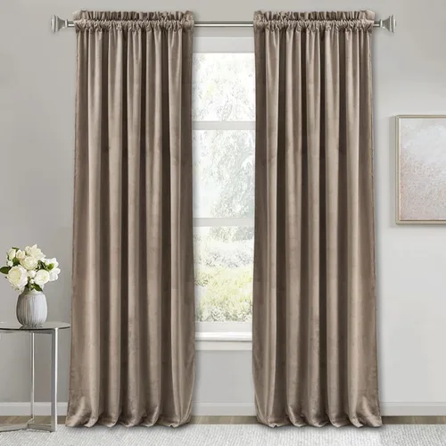 Miniatura 36 de RYB HOME Cortinas de terciopelo verde oliva de 72 pulgadas de largo, cortinas opacas con aislamiento térmico, tratamiento de ventana, decoración