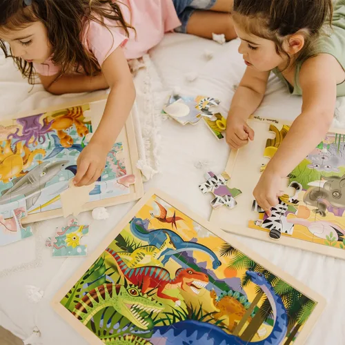 Miniatura 7 de Melissa & Doug, Paquete de rompecabezas (Dinosaurio, Safari y Océano)