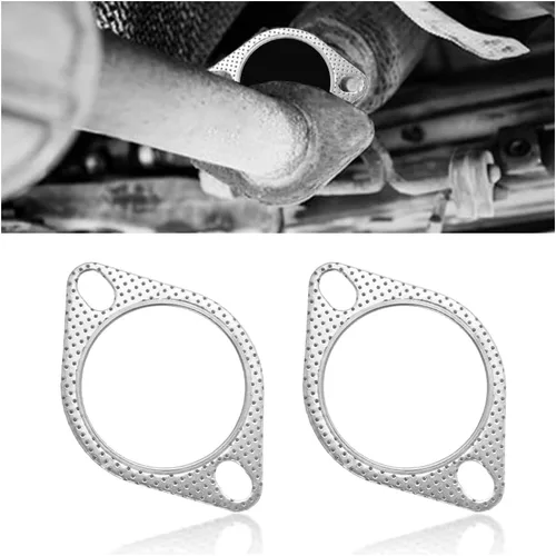 2 PCS Juntas de Escape para Automóvil, Junta de Brida de Escape de 2 Pernos de 2.5", Repuesto OEM#120-06310-0002, Accesorios Estándar para Automóvil
