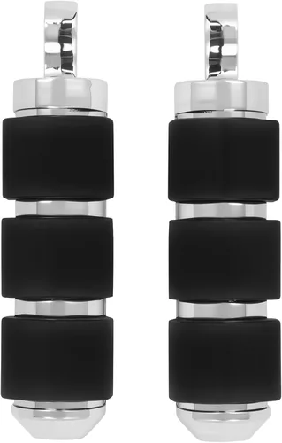Miniatura 12 de Estriberas cromadas para motocicleta, estriberas de carretera, reposapiés de aluminio, plataformas para pies de motocicleta para Harley Davidson