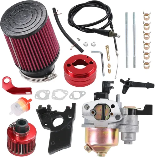 Miniatura 7 de Carburador carburador adaptador de filtro de aire Jet Kit de reemplazo mejorado de alto rendimiento para Coleman CT200U CT200U-EX BT200X GX160 Negro