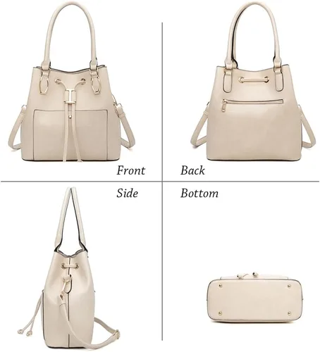 Miniatura 6 de LJOSEIND Bolsos de mano de diseñador para mujer, bolsos cruzados grandes, bolsos de cubo de hombro