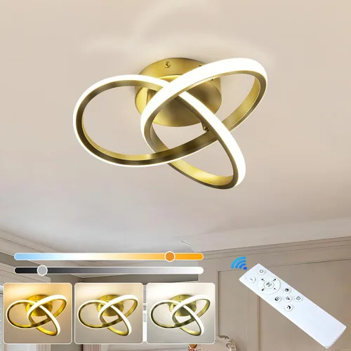 Miniatura 2 de Lámpara de techo moderna de 10 pulgadas, lámpara de techo regulable LED de 24 W con control remoto, temperatura de color ajustable de 3000 a 6000 K