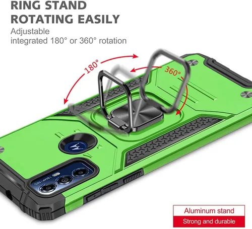 Miniatura 4 de Funda para Moto G Play 2023, Motorola G Play 2023 con protector de pantalla HD, soporte giratorio de grado militar de 360° (resistente), fundas