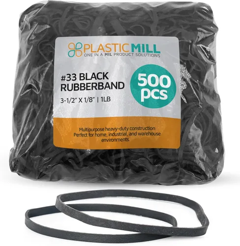 Miniatura 11 de PlasticMill Bandas de goma verde oscuro tamaño 33 (3 1/2" x 1/8") - #33 Bandas de goma de colores suministros de oficina - Bandas fuertes