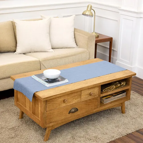 Miniatura 34 de Solino Home - Camino de mesa de lino, amarillo limón cambray, 14 x 120 pulgadas, Athena, lavable a máquina y de 100% lino europeo hecho a mano 15
