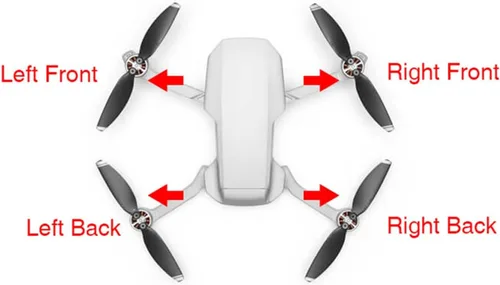 Miniatura 3 de SeiZed Brazo delantero con brazos traseros de motor, piezas de repuesto, repuesto para D-JI Mavic Air 2 (color: espalda izquierda)