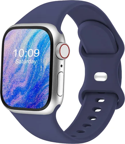 Miniatura 46 de Correas deportivas compatibles con Apple Watch de 38mm 40mm 41mm 42mm 44mm 45mm 46mm 49mm, p/mujer y hombre, correa de silicona para iWatch Series