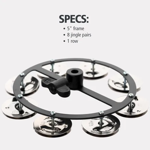Miniatura 5 de Meinl Cymbals HTHH1BK Pandereta de hihat montable con jengibres de acero (VIDEO)