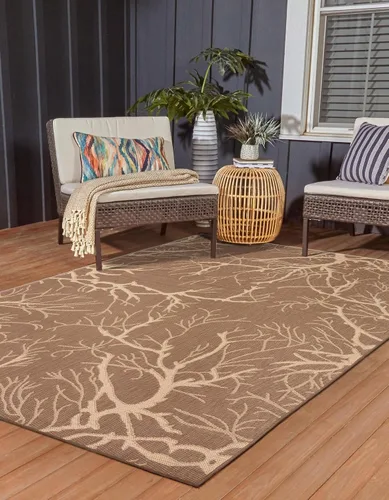 Miniatura 2 de Unique Loom - Alfombra de centro Café/Beige