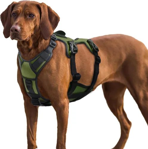 Miniatura 18 de AUROTH Arnés para perro a prueba de escape, chaleco ajustable reflectante acolchado suave con asa de elevación, tamaño mediano