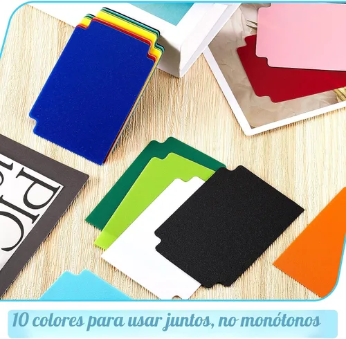 Miniatura 5 de 50 separadores de tarjetas intercambiables de plástico, separador esmerilado con pestañas, vertical estándar compatible con Games Sports TCG, 2.7 x