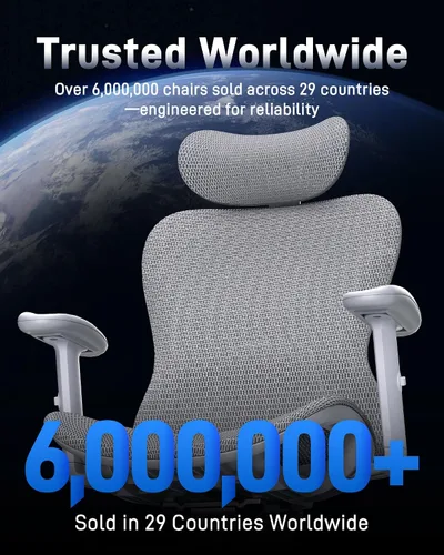 Miniatura 9 de amseatec Silla ergonómica de escritorio de oficina, cómoda silla de juegos para computadora, respaldo y asiento de malla transpirable, reposabrazos