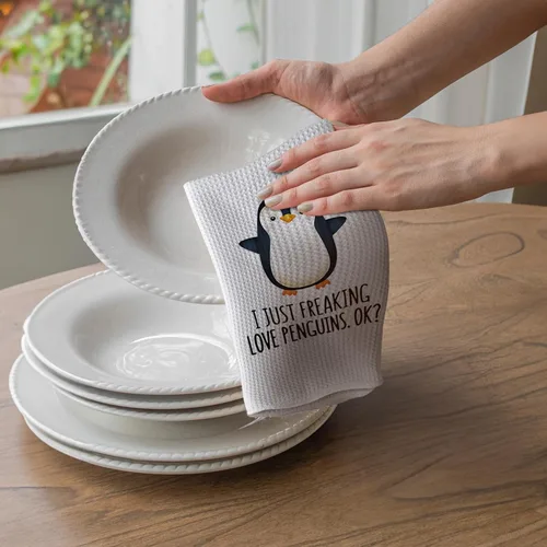 Miniatura 4 de TNUW Penguin Gifts - Toallas de cocina de 16 x 24 pulgadas, divertidos regalos de invierno para mujeres, paños de cocina con temática de animales