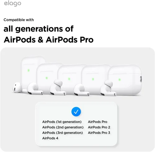 Miniatura 3 de elago Ganchos para las orejas diseñados para AirPods Pro 3 y Pro 2 y Pro, 4, 3, 2 y 1, accesorios para auriculares, antideslizantes, diseño Negro