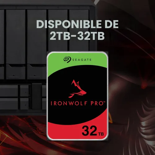 Miniatura 7 de Seagate IronWolf Pro, 12 TB, Enterprise NAS HDD interno - CMR 3.5 pulgadas, SATA 6 Gb/s, 7.200 RPM, caché de 256 MB para almacenamiento conectado a