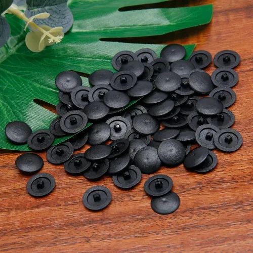 Miniatura 4 de 500 tapas de rosca de plástico, tapas de rosca autorroscantes, cubiertas impermeables para Phillips Potection (negro)