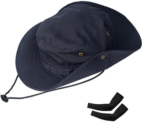 Miniatura 42 de Sombreros de sol para hombres y mujeres, sombrero de cubo UPF 50+, sombrero Boonie plegable, protección UV, senderismo, playa, pesca, safari