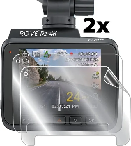 Miniatura 2 de IPG Protector de pantalla para cámara Rove R2-4K Dash Cam (2 unidades) Protector de pantalla invisible de hidrogel - Calidad HD/Autocuración/Libre