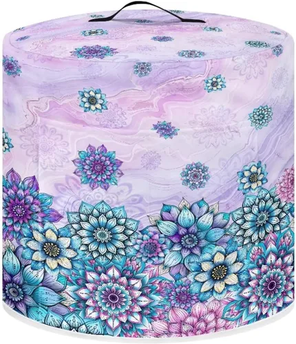 Miniatura 39 de Suobstales Cubierta para aparato con estampado de estrellas de mar de playa, cubierta antipolvo, funda portátil para olla a presión con bolsillo