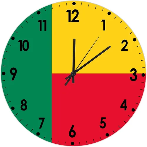 Miniatura 38 de Cheyan Reloj de pared con bandera de Canadá de 12 pulgadas, silencioso, sin tictac, de PVC, funciona con pilas, reloj redondo decorativo, regalo